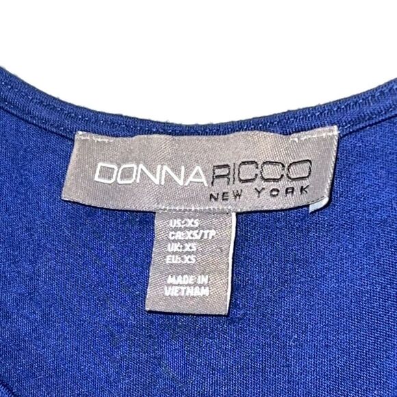 Sexy Blue DONNA RICCO NEW YORK Dress. Size XS. - Picture 4 of 7